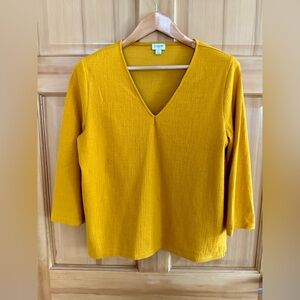 J.Crew Factory Yellow V-Neck Top